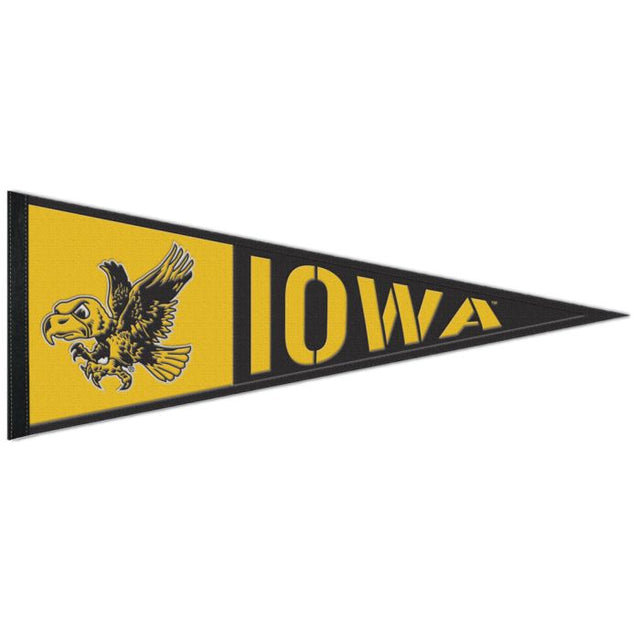 Banderín de lana de Iowa Hawkeyes de 13" x 32"