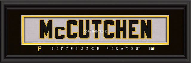 Impresión de los Piratas de Pittsburgh de 8 x 24 pulgadas con estilo exclusivo de Andrew McCutchen