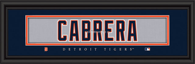 Impresión de Miguel Cabrera de los Tigres de Detroit: firma de 8" x 24"