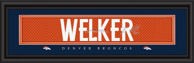 丹佛野马队印刷品 8x24 签名款 Wes Welker