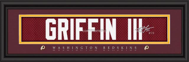 Impresión de Washington Redskins 8x24 estilo exclusivo de Robert Griffin III