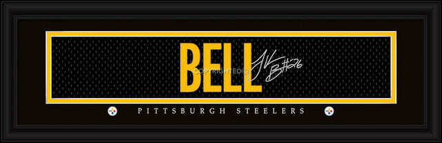 Impresión de Le'Veon Bell de los Pittsburgh Steelers: firma de 8" x 24"