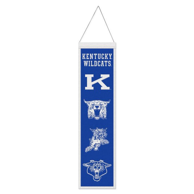 Bandera de lana de los Kentucky Wildcats Evolution de 8" x 32"