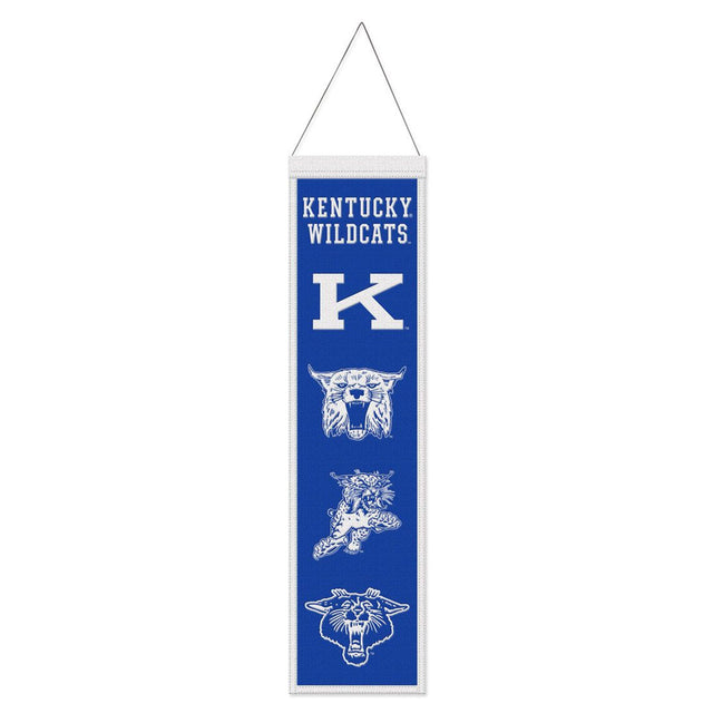 Estandarte de lana de Kentucky Wildcats de 8 x 32 pulgadas, Heritage Evolution Design