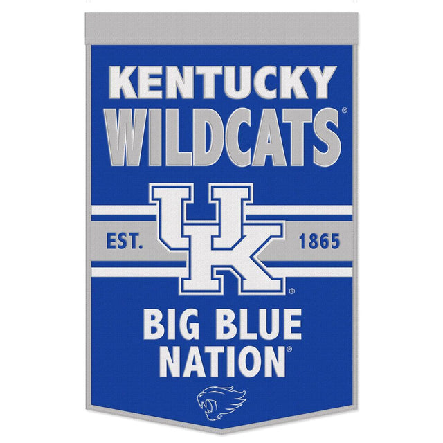 Estandarte de lana de Kentucky Wildcats de 24 x 38 con diseño de eslogan Dynasty