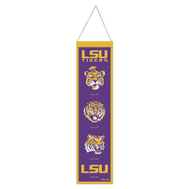 LSU Tigers /College Vault EVOLUTION Wool Banner 8" x 32"