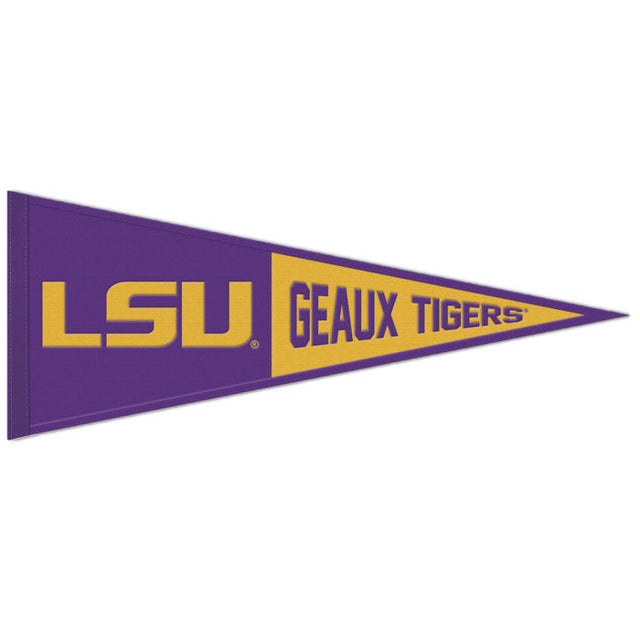 LSU Tigers SLOGAN Wool Pennant 13" x 32"