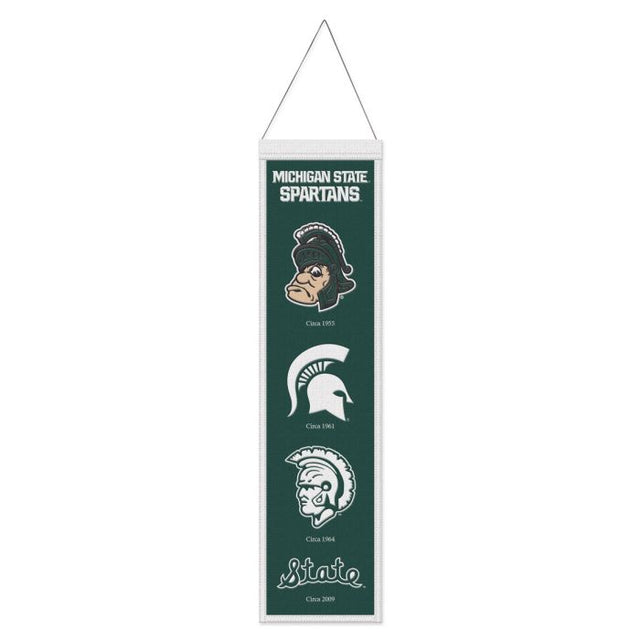 Michigan State Spartans /College Vault EVOLUTION Wool Banner 8" x 32"