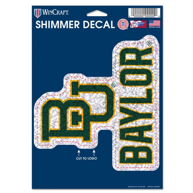 Baylor Bears Shimmer Decals 5" x 7"