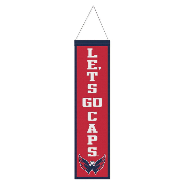 Washington Capitals Banner Wool 8x32 Heritage Slogan Design