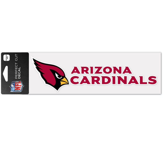 Calcomanía de los Cardenales de Arizona, 3 x 10, corte perfecto, marca denominativa, color