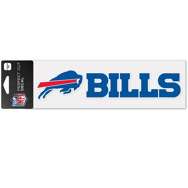 Calcomanía de Buffalo Bills de 3 x 10 pulgadas con corte perfecto y marca denominativa en color