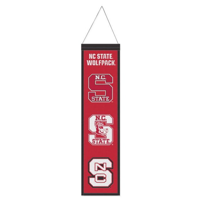 NC State Wolfpack /College Vault EVOLUTION Wool Banner 8" x 32"