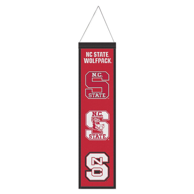 North Carolina State Wolfpack Banner Wool 8x32 Heritage Evolution Design