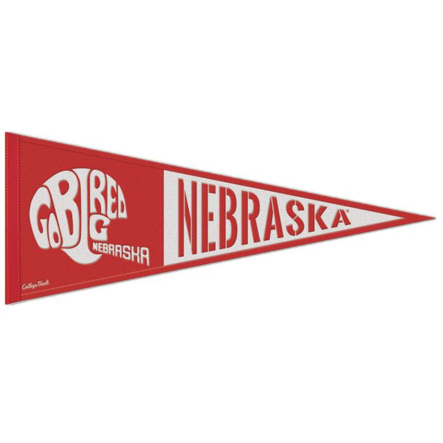 Banderín de lana VAULT de Nebraska Cornhuskers/College Vault de 13" x 32"