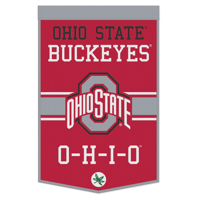 Estandarte de lana de los Ohio State Buckeyes de 24 x 38 pulgadas con diseño de eslogan Dynasty