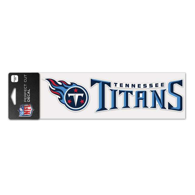 Calcomanía de Tennessee Titans de 3 x 10 pulgadas con corte perfecto y marca denominativa en color