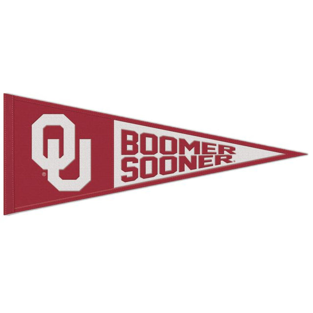 Banderín de lana con el eslogan de los Oklahoma Sooners, 13" x 32"