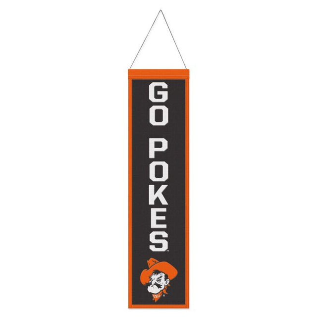 Bandera de lana de los Oklahoma State Cowboys, 8" x 32"