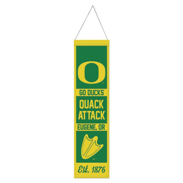 Oregon Ducks Evolution Wool Banner 8" x 32"