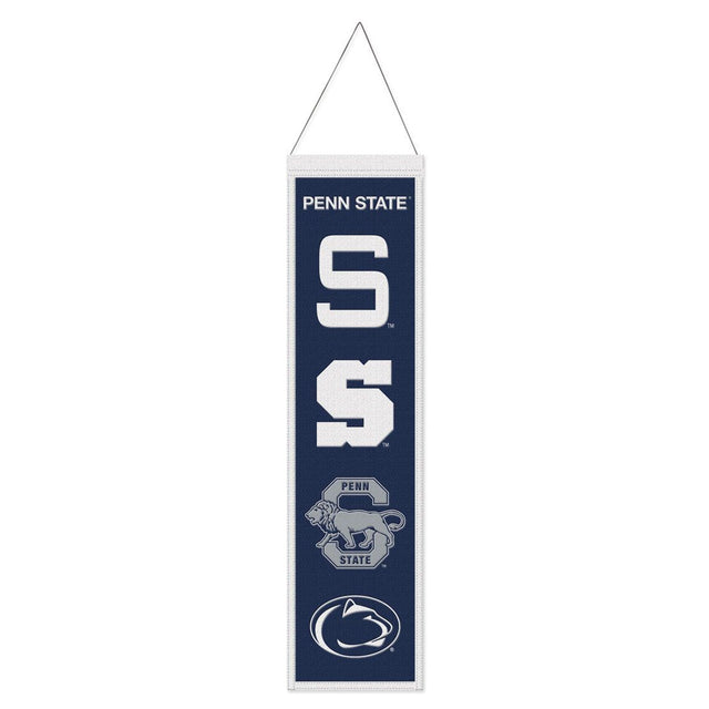 Estandarte de lana de los Penn State Nittany Lions de 8 x 32 pulgadas, Heritage Evolution Design