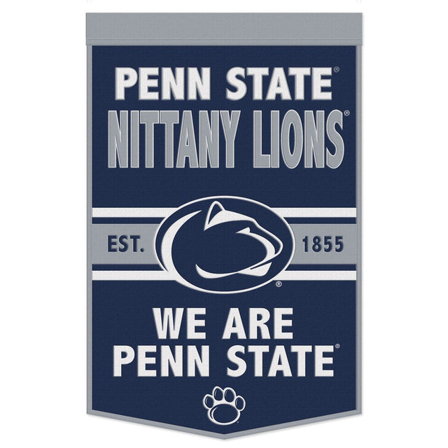 Estandarte de lana de los Penn State Nittany Lions de 24 x 38 con diseño de eslogan Dynasty