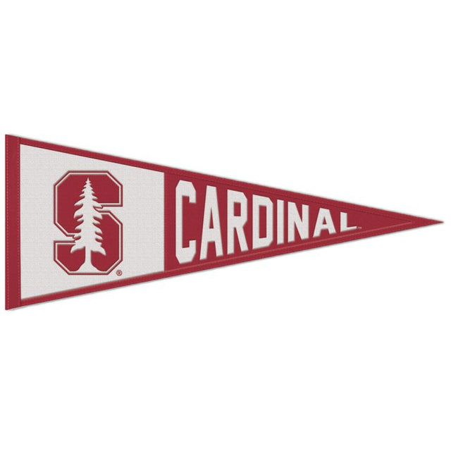 Banderín de lana de Stanford Cardinal de 13" x 32"