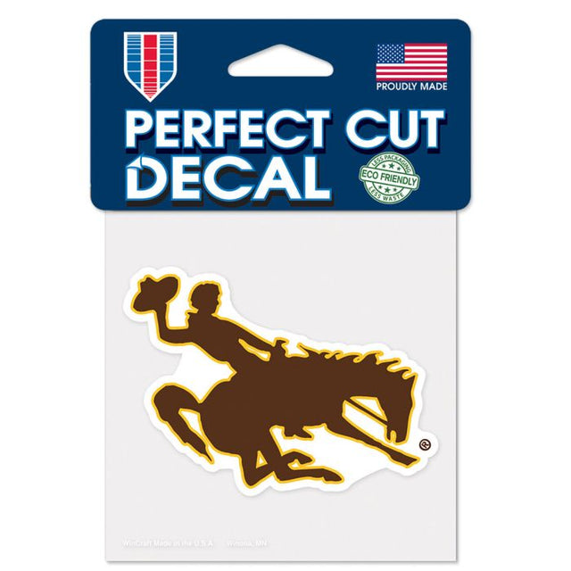 Wyoming Cowboys Perfect Cut Color Decal 4" x 4"