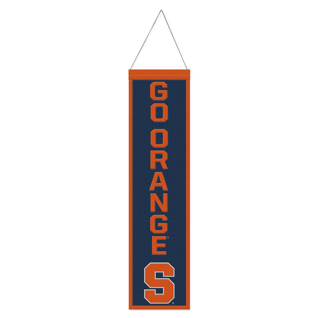 Syracuse Orange Banner Wool 8x32 Heritage Slogan Design