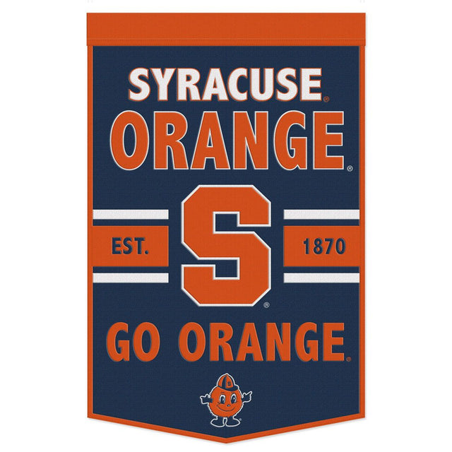 Syracuse Orange Banner Wool 24x38 Dynasty Slogan Design