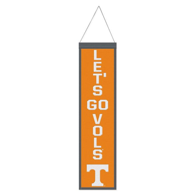 Tennessee Volunteers SLOGAN Wool Banner 8" x 32"