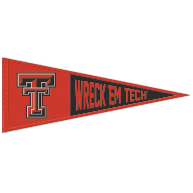 Banderín de lana de los Texas Tech Red Raiders de 13" x 32"