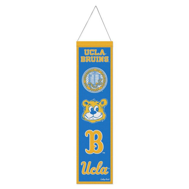 Bandera de lana de los Bruins de UCLA / Vintage Collegiate Evolution de 8" x 32"