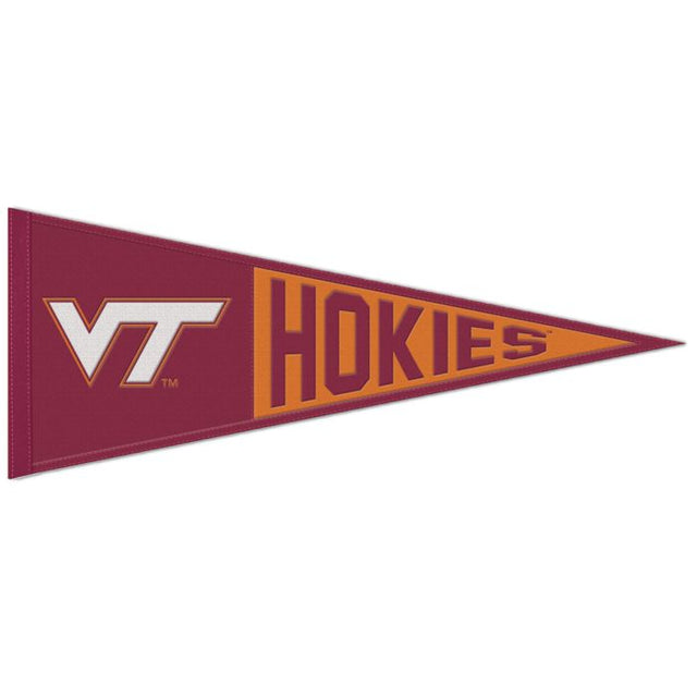 Banderín de lana primaria de los Virginia Tech Hokies de 13" x 32"