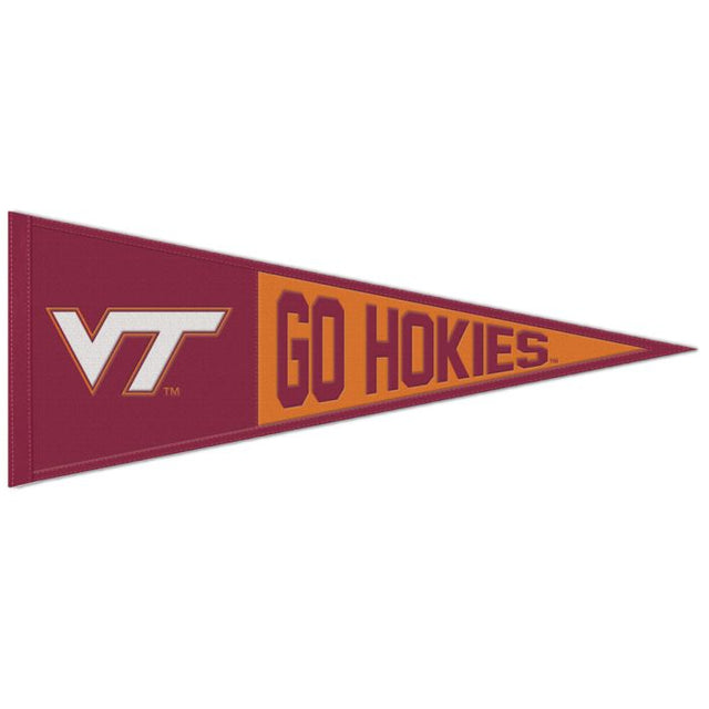 Banderín de lana de los Virginia Tech Hokies de 13" x 32"