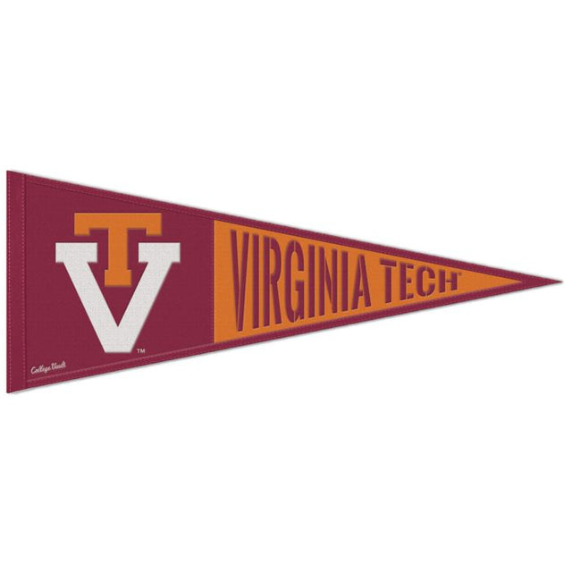 Banderín de lana retro de los Virginia Tech Hokies/College Vault de 13" x 32"