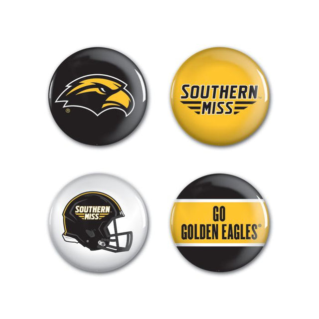 Southern Miss Golden Eagles Button 4 Pack 1 1/4" Rnd