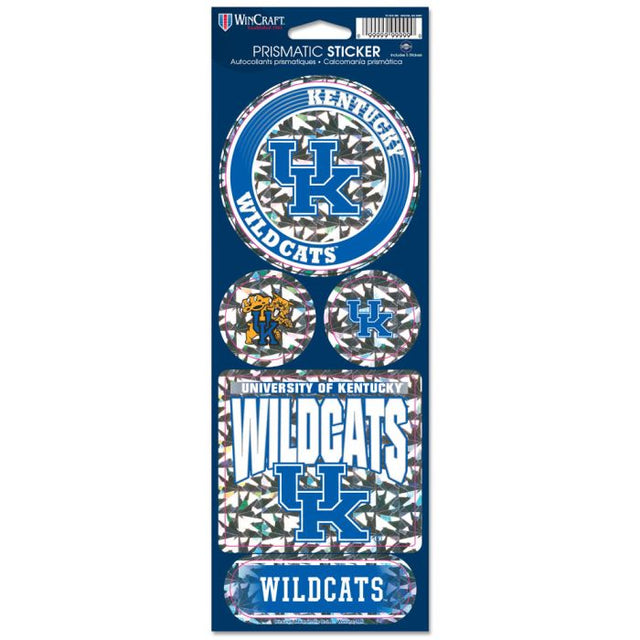 Calcomanía prismática de Kentucky Wildcats de 4" x 11"