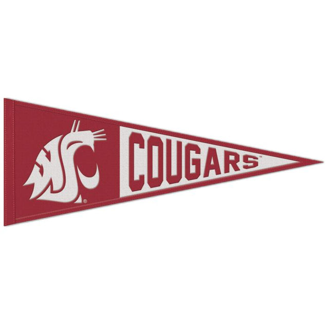 Banderín de lana de los Washington State Cougars, 13" x 32"