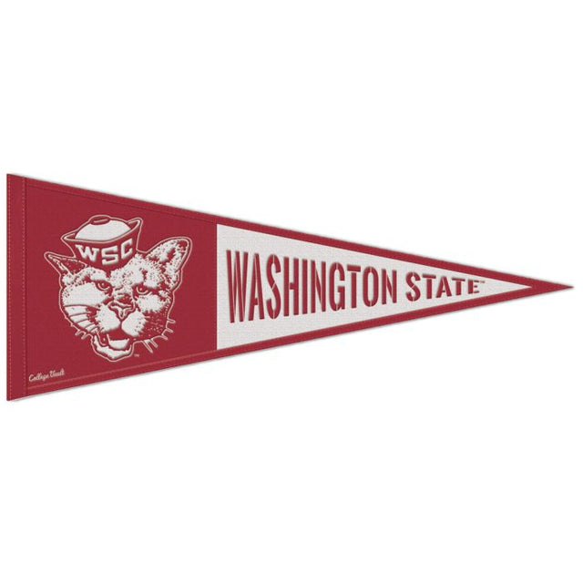 Banderín de lana de los Washington State Cougars/College Vault de 13" x 32"