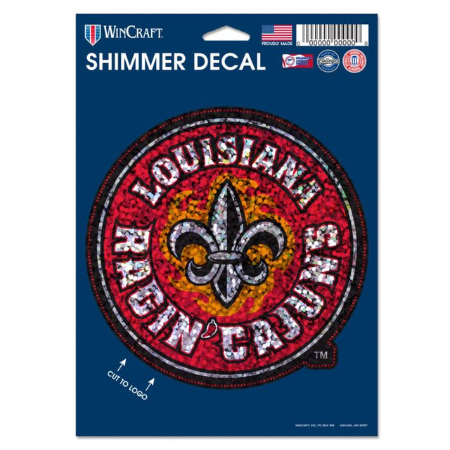 Louisiana - Lafayette Ragin Cajuns Shimmer Decals 5" x 7"