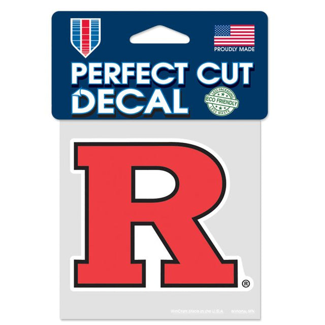 Calcomanía de color de corte perfecto de Rutgers Scarlet Knights de 4" x 4"