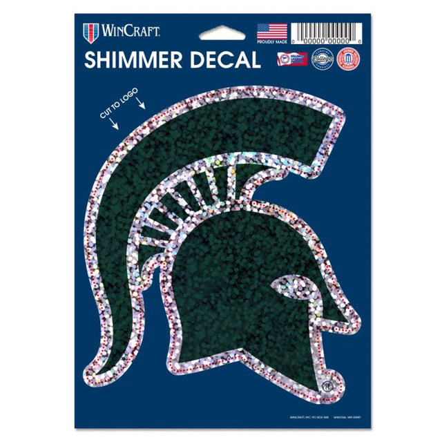 Michigan State Spartans Shimmer Decals 5" x 7"