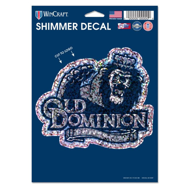 Calcomanías brillantes Old Dominion Monarchs de 5" x 7"