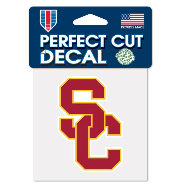 Calcomanía de color de corte perfecto de los USC Trojans de 4" x 4"