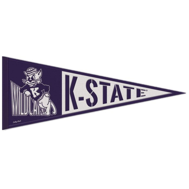 Banderín de lana vintage de los Kansas State Wildcats/Collegiate de 13" x 32"