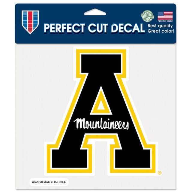 Calcomanía de color de corte perfecto de los Appalachian State Mountaineers de 8" x 8"