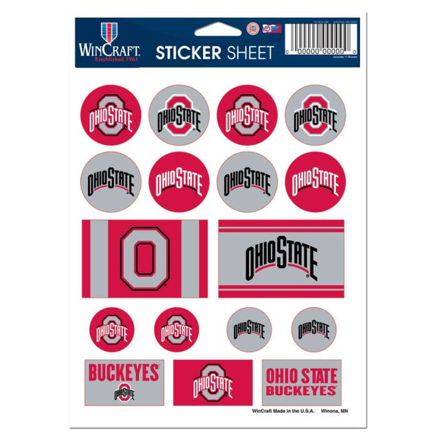 Ohio State Buckeyes Vinyl Sticker Sheet 5" x 7"