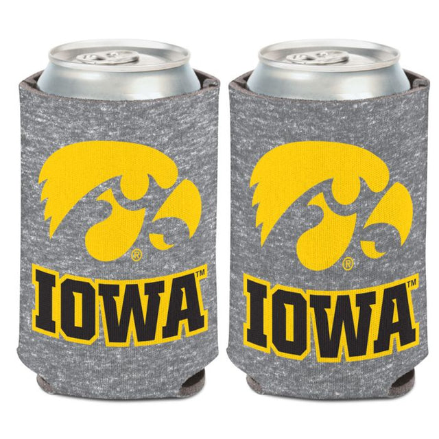 Enfriador de latas gris jaspeado de Iowa Hawkeyes, 12 oz.