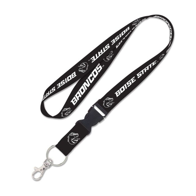 Boise State Broncos BLACKOUT Lanyard w/detachable buckle 1"